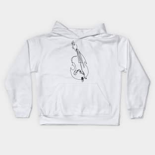 Abstract String Bass Contour Kids Hoodie
